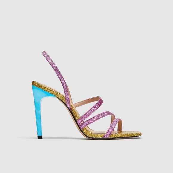 Zara shiny multi-strap sandals - Picture 2 of 8
